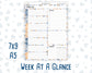 Kit 0299 - Week At A Glance - For 7x9 & A5 Planners | Notebooks - October - Book Nook