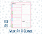 Kit 0262 - Week At A Glance - For 7x9 & A5 Planners | Notebooks - April - Spring Puffs