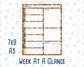Kit 0302 - Week At A Glance - For 7x9 & A5 Planners | Notebooks - November - Thankful Season