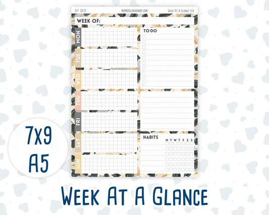 Kit 0272 - Week At A Glance - For 7x9 & A5 Planners | Notebooks - May - Graduation