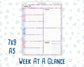 Kit 0252 - Week At A Glance - For 7x9 & A5 Planners | Notebooks - February - Tokyo Candy Cloud