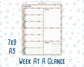 Kit 0257 - Week At A Glance - For 7x9 & A5 Planners | Notebooks - March - Blush Garden