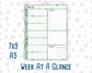 Kit 0264 - Week At A Glance - For 7x9 & A5 Planners | Notebooks - May - Spring Walk
