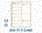 Kit 0265 - Week At A Glance - For 7x9 & A5 Planners | Notebooks - May - Honeybee Sky