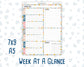 Kit 0234 - Week At A Glance - For 7x9 & A5 Planners | Notebooks - September - REF - Kit 0234 – Reader’s Escape - September