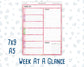 Kit 0253 - Week At A Glance - For 7x9 & A5 Planners | Notebooks - February - Rosy Daydreams