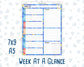 Kit 0268 - Week At A Glance - For 7x9 & A5 Planners | Notebooks - June - Sea Sweeties