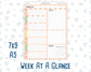 Kit 0228 - Week At A Glance - For 7x9 & A5 Planners | Notebooks - August - Just Peachy