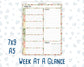 Kit 0295 - Week At A Glance - For 7x9 & A5 Planners | Notebooks - September - Apple Harvest