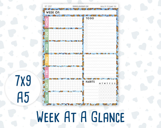 Kit 0267 - Week At A Glance - For 7x9 & A5 Planners | Notebooks - May - Flowers For Mama