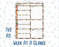Kit 0298 - Week At A Glance - For 7x9 & A5 Planners | Notebooks - October - Velvet Bloom