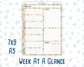 Kit 0259 - Week At A Glance - For 7x9 & A5 Planners | Notebooks - March - Spring Garden Chores