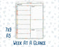 Kit 0261 - Week At A Glance - For 7x9 & A5 Planners | Notebooks - April - Llama Spring