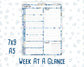 Kit 0249 - Week At A Glance - For 7x9 & A5 Planners | Notebooks - January - Icy Lace