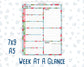 Kit 0276 - Week At A Glance - For 7x9 & A5 Planners | Notebooks - July - Melon Crush