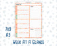 Kit 0278 - Week At A Glance - For 7x9 & A5 Planners | Notebooks - August - Oops, All Peaches