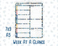 Kit 0248 - Week At A Glance - For 7x9 & A5 Planners | Notebooks - January - Midnight Countdown