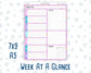 Kit 0230 - Week At A Glance - For 7x9 & A5 Planners | Notebooks - August - School Daze