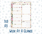 Kit 0307 - Week At A Glance - For 7x9 & A5 Planners | Notebooks - December - Velvet Hearth