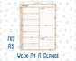 Kit 0270 - Week At A Glance - For 7x9 & A5 Planners | Notebooks - June - Beachside Bliss