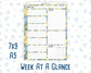Kit 0274 - Week At A Glance - For 7x9 & A5 Planners | Notebooks - July - Sunny Lemon Shore