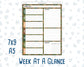 Kit 0242 - Week At A Glance - For 7x9 & A5 Planners | Notebooks - November - Cottage Autumn