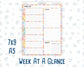 Kit 0222 - Week At A Glance - For 7x9 & A5 Planners | Notebooks - June - Beach Day