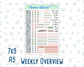 Kit 0266 - Weekly Overview - For 7x9 & A5 Planners | Notebooks - May - Froggy Lake Picnic