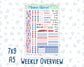 Kit 0273 - Weekly Overview - For 7x9 & A5 Planners | Notebooks - July - Americana In Bloom