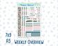 Kit 0275 - Weekly Overview - For 7x9 & A5 Planners | Notebooks - July - Tropical Safari Blush
