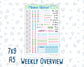 Kit 0262 - Weekly Overview - For 7x9 & A5 Planners | Notebooks - April - Spring Puffs