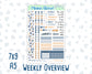 Kit 0299 - Weekly Overview - For 7x9 & A5 Planners | Notebooks - October - Book Nook