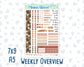 Kit 0298 - Weekly Overview - For 7x9 & A5 Planners | Notebooks - October - Velvet Bloom
