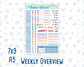 Kit 0305 - Weekly Overview - For 7x9 & A5 Planners | Notebooks - December - Sugarplum Parade