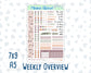 Kit 0293 - Weekly Overview - For 7x9 & A5 Planners | Notebooks - September - Fleur de Provence