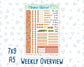 Kit 0233 - Weekly Overview - For 7x9 & A5 Planners | Notebooks - September - Cinnamon Days