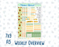 Kit 0277 - Weekly Overview - For 7x9 & A5 Planners | Notebooks - August - Sunflower Drama Club