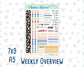 Kit 0248 - Weekly Overview - For 7x9 & A5 Planners | Notebooks - January - Midnight Countdown