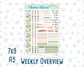 Kit 0295 - Weekly Overview - For 7x9 & A5 Planners | Notebooks - September - Apple Harvest