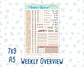 Kit 0301 - Weekly Overview - For 7x9 & A5 Planners | Notebooks - November - Sunday Comfort