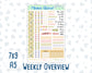 Kit 0280 - Weekly Overview - For 7x9 & A5 Planners | Notebooks - Half Past Six In August