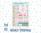 Kit 0306 - Weekly Overview - For 7x9 & A5 Planners | Notebooks - December - Jolly Mischief