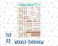 Kit 0303 - Weekly Overview - For 7x9 & A5 Planners | Notebooks - November - Into The Woods