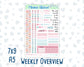 Kit 0246 - Weekly Overview - For 7x9 & A5 Planners | Notebooks - December - Gingerbread Sweets