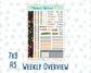 Kit 0238 - Weekly Overview - For 7x9 & A5 Planners | Notebooks - October - Starry Autumn Nights