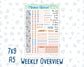 Kit 0270 - Weekly Overview - For 7x9 & A5 Planners | Notebooks - June - Beachside Bliss