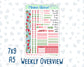 Kit 0276 - Weekly Overview - For 7x9 & A5 Planners | Notebooks - July - Melon Crush