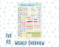 Kit 0269 - Weekly Overview - For 7x9 & A5 Planners | Notebooks - June - Dolce Mare