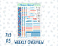 Kit 0268 - Weekly Overview - For 7x9 & A5 Planners | Notebooks - June - Sea Sweeties