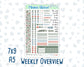 Kit 0245 - Weekly Overview - For 7x9 & A5 Planners | Notebooks - December - Vintage Christmas